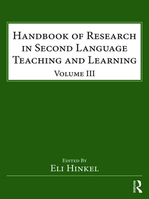 cover image of Handbook of Research in Second Language Teaching and Learning